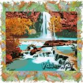 Картина раскраска по номерам Красный водопад в Аризоне  PaintBoy Paintboy GX7253