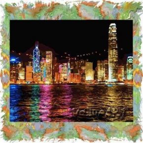 Картина раскраска по номерам - Ночной Гонконг PaintBoy GX7256 Paintboy GX7256